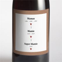 Étiquette bouteille annonce grossesse Arrière grand-mère