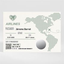 Carte annonce grossesse Billet à gratter magnet