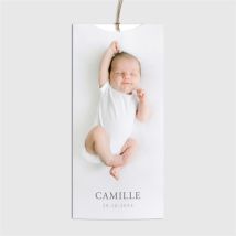 Faire-part naissance Le photomaton pochette duo personnalisable - Couleur Blanc - 10 x 21 cm - Monfairepart