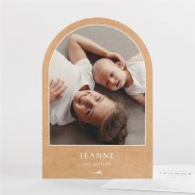 Faire-part naissance Faire-part Enveloppe arche personnalisable - Couleur Beige et Marron/Kraft - 12 cm x 17,5 cm - Monfairepart