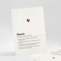 Carte annonce grossesse Mamie