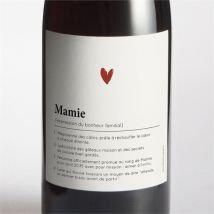 Étiquette bouteille annonce grossesse Mamie