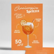 Invitation anniversaire Cocktail 50 ans