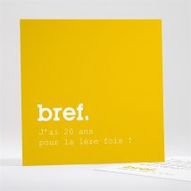 Invitation anniversaire Bref 20 ans