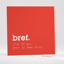 Invitation anniversaire Bref 60 ans
