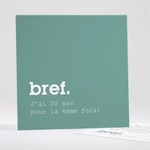 Invitation anniversaire Bref 80 ans
