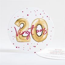 Invitation anniversaire Ballon