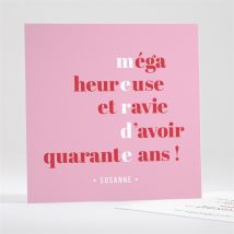 Invitation anniversaire 40 ans humour