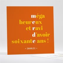 Invitation anniversaire 60 ans humour