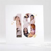 Invitation anniversaire Photo 18 ans