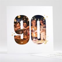 Invitation anniversaire Photo 90 ans
