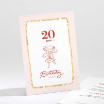 Invitation anniversaire Champagne 20 ans