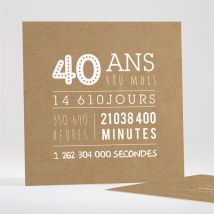 Invitation anniversaire 40 ans