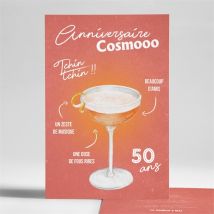 Invitation anniversaire Cosmo 50 ans