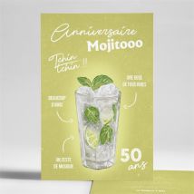 Invitation anniversaire Mojito 50 ans