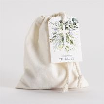 Pochon baptême Adulte religieux personnalisable - 10 cm x 12 cm - Monfairepart