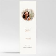 Signet baptême Fille adulte personnalisable - Couleur Rose et Beige - 5,4 x 19,4 cm - Monfairepart