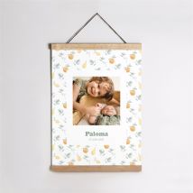 Affiche naissance Motif fruité personnalisable - 29,7 x 42 cm - Monfairepart