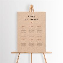 Plan de table mariage Champagne personnalisable - 29,7 x 42 cm - Monfairepart