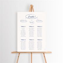 Plan de table mariage Allez viens ! personnalisable - 29,7 x 42 cm - Monfairepart