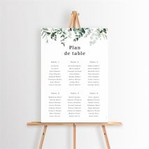 Plan de table mariage Végétal personnalisable - 29,7 x 42 cm - Monfairepart