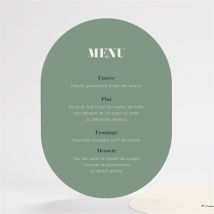 Menu mariage Tons vert sauge personnalisable - Couleur Vert - 12 cm x 16,5 cm - Monfairepart