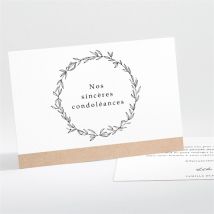 Carte de condoléances décès Sa Présence personnalisable - 13,8 x 9,5 cm - Monfairepart