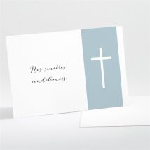 Carte de condoléances décès Simple Elégance personnalisable - 13,8 x 9,5 cm - Monfairepart