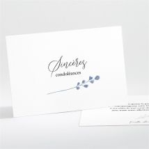 Carte de condoléances décès Présent et Mémoire paysage personnalisable - 13,8 x 9,5 cm - Monfairepart