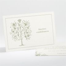 Carte de condoléances décès L'arbre de vie paysage personnalisable - 13,8 x 9,5 cm - Monfairepart