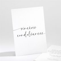 Carte de condoléances décès Tant de souvenirs personnalisable - 9,5 x 13,8 cm - Monfairepart