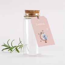 Mignonnette baptême Joli Passeport Bapteme personnalisable - 3,7 cm de diamètre et 8 cm de hauteur - Monfairepart