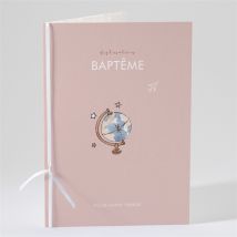 Livret de messe baptême Joli Passeport Bapteme personnalisable - Couleur Rose - 15,2 x 21,5 cm - Monfairepart