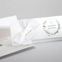 Faire-part mariage Sacré pochette personnalisable - Couleur Blanc - 21 x 9,2 cm - Monfairepart