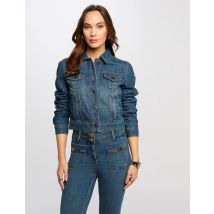 Veste courte en jean denim stone femme - Vestes - Morgan