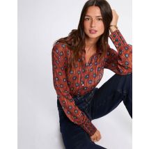 Luchtig overhemd met print meerkleurig vrouw - Overhemden en Blouses - Morgan