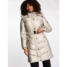 Getailleerde halflange donsjas goudgeel vrouw - Jassen - Morgan