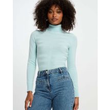 Pull col roulé bleu ciel femme - Pulls - Morgan