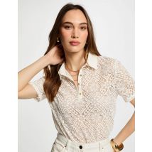 Polo manches courtes blanc femme - Tops et T-shirts - Morgan