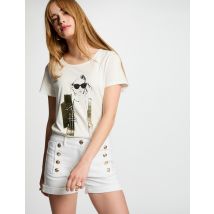 T-shirt à inscription blanc femme - Tops et T-shirts - Morgan