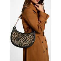 Zebra-Halbmondtasche schwarz damen - Lederwaren - Morgan
