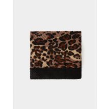 Foulard plissé imprimé léopard marron femme - Echarpes - Morgan