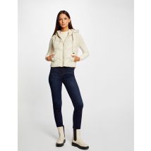 Gerade Daunenjacke mit Kapuze elfenbein damen - Mäntel - Morgan