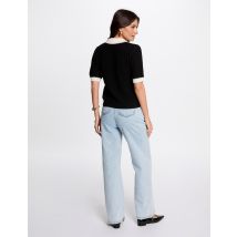 Cardigan lapel collar black women