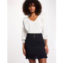 Mini pleated skirt navy blue women - Skirts - Morgan