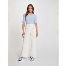 Jumper with short sleeves sky blue women