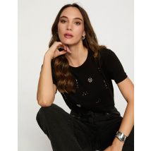 Short-sleeve t-shirt black women - Tops and T-shirts - Morgan