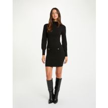 Short dress with high neck black women - Dresses - Morgan