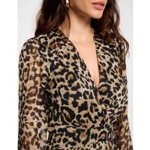 Printed fitted mini dress multicolor women