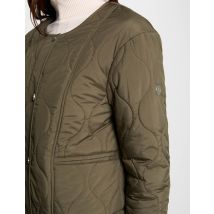 Short padded jacket khaki green women